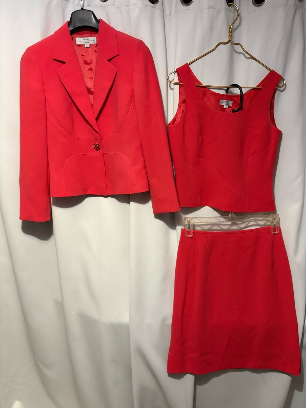 Tahari ASL Vibrant Three-Piece Skirt Set